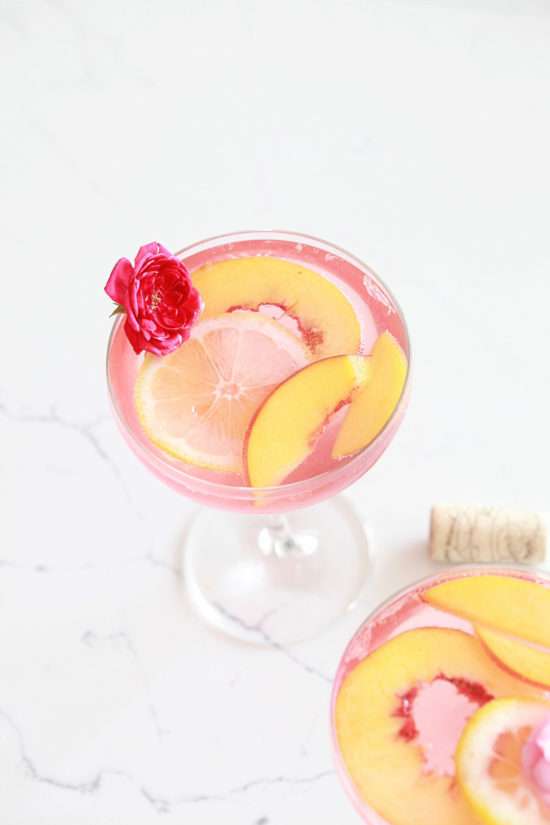 Summer beverages, rosé sangria