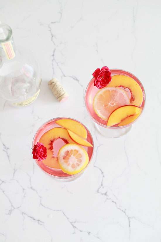 Summer beverages, rosé sangria