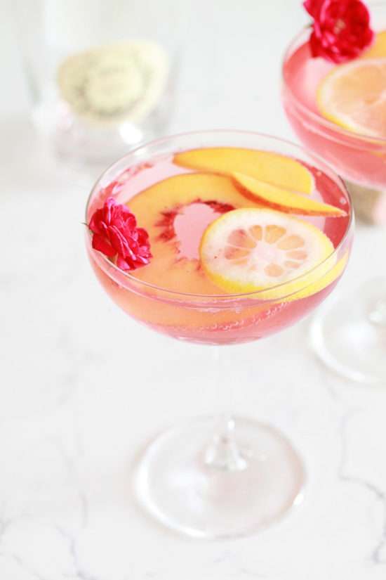 Summer beverages, rosé sangria