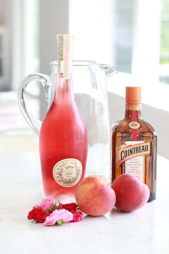 Summer beverages, rosé sangria