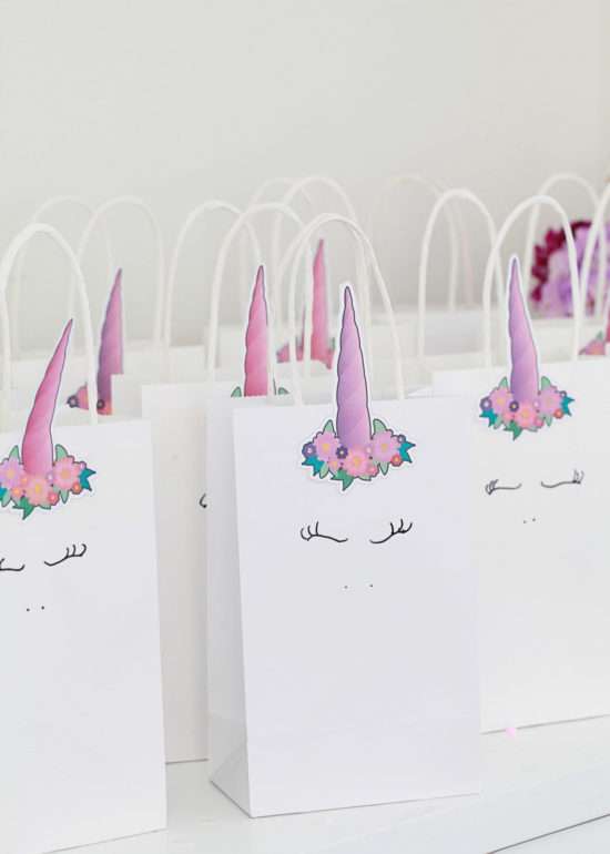 Unicorn Birthday, Party, Favor Bags