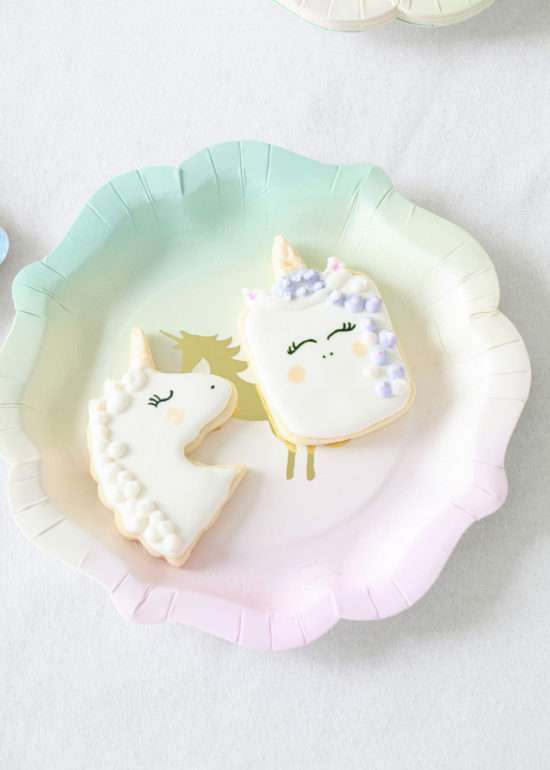 Unicorn Birthday, Party, cake Cookies