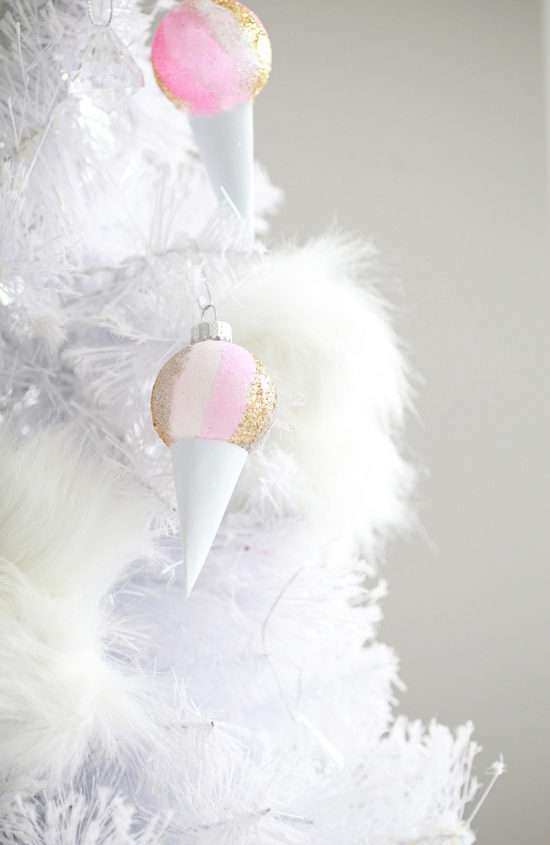 snow cone, ornaments, christmas, diy