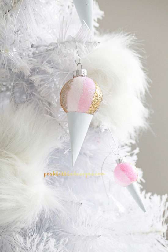 snow cone, ornaments, christmas, diy