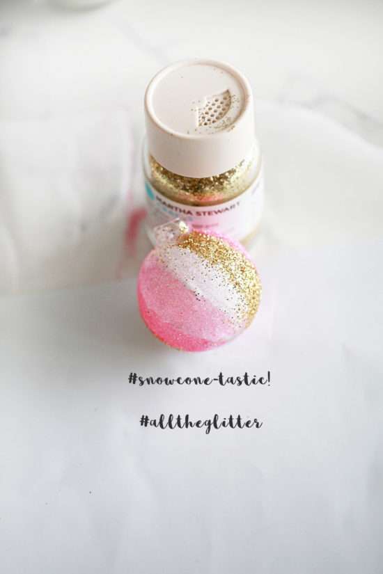 snow cone, ornaments, christmas, diy