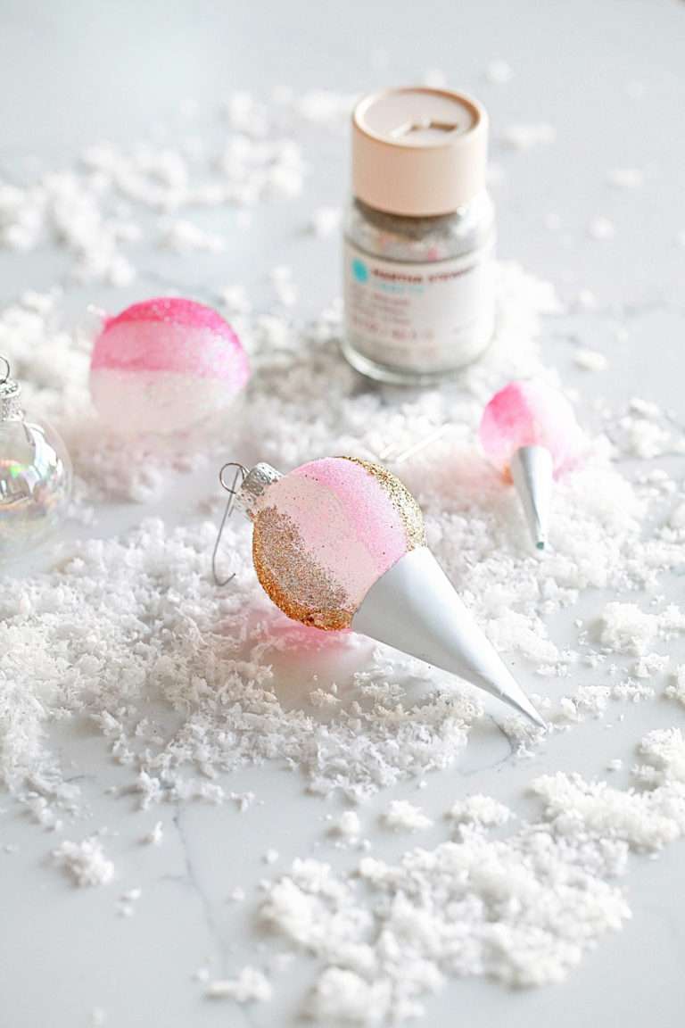 snow cone, ornaments, christmas, diy