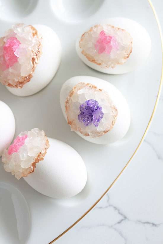 DIY Geode Easter Eggs, Crafts, Amethyst, Rose Quartz