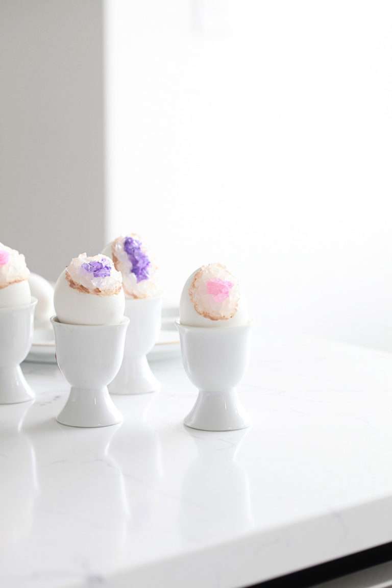 DIY Geode Easter Eggs, Crafts, Amethyst, Rose Quartz