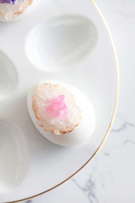 DIY Geode Easter Eggs, Crafts, Amethyst, Rose Quartz