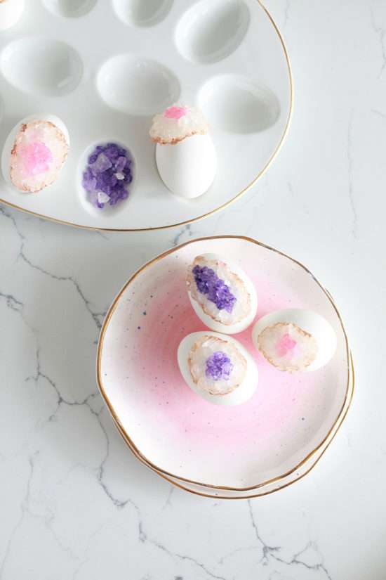 DIY Geode Easter Eggs, Crafts, Amethyst, Rose Quartz