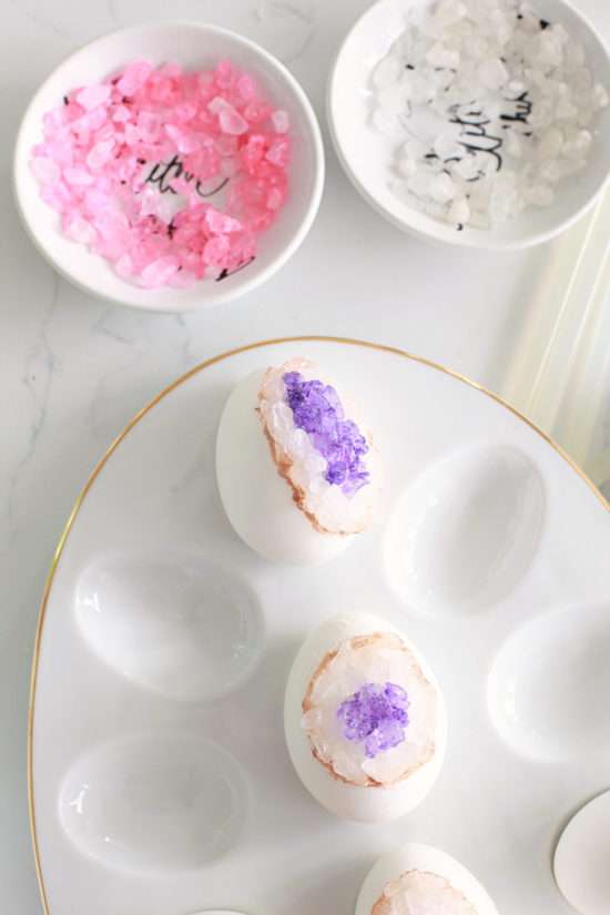 DIY Geode Easter Eggs, Crafts, Amethyst, Rose Quartz