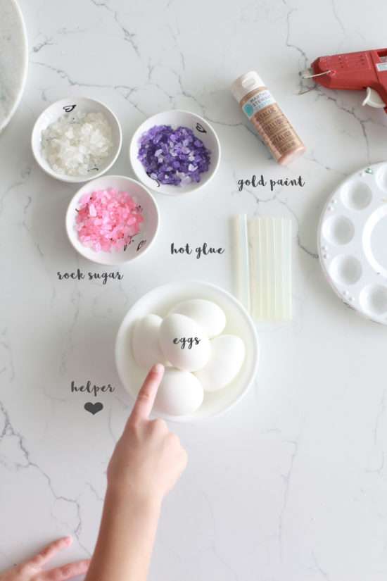 DIY Geode Easter Eggs, Crafts, Amethyst, Rose Quartz