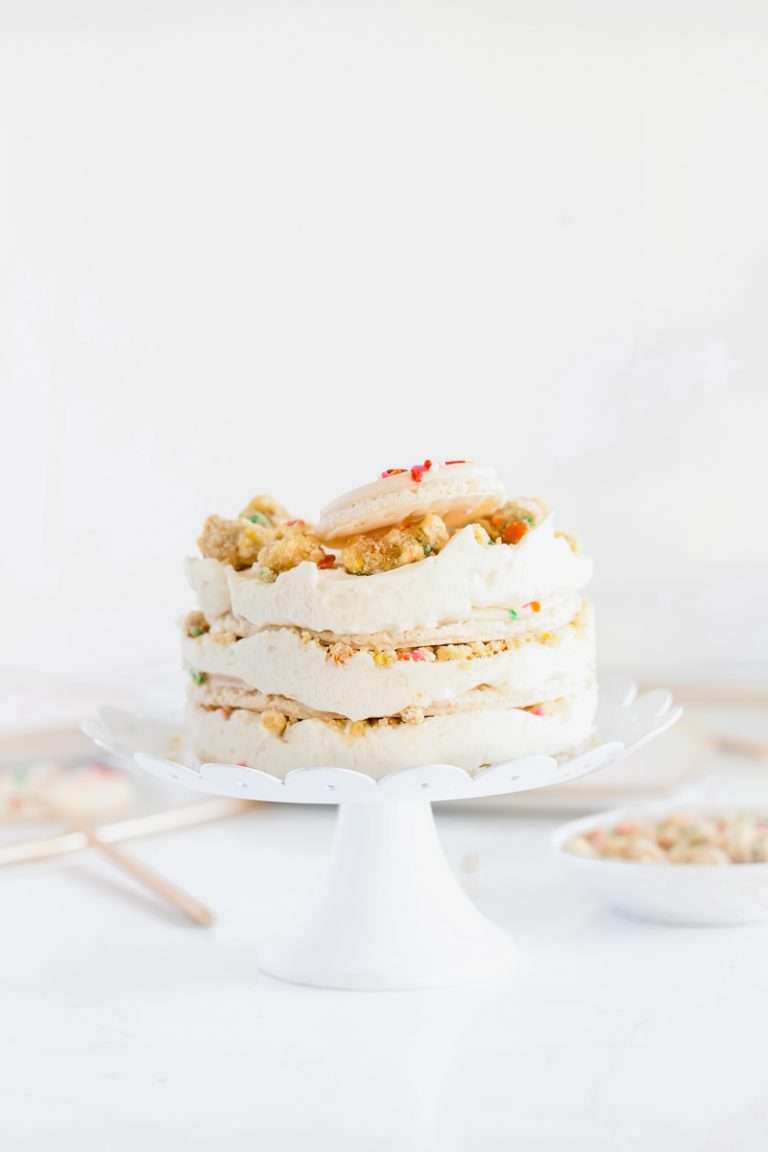 Momfuku Milk Bar Macaron Birthday cake | Posh Little Designs