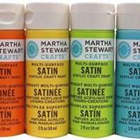 Martha Stewart Crafts Multi-Surface Satin Acrylic Craft Paint Set (2-Ounce), MS8SET Beginner Colors (8-Piece)
