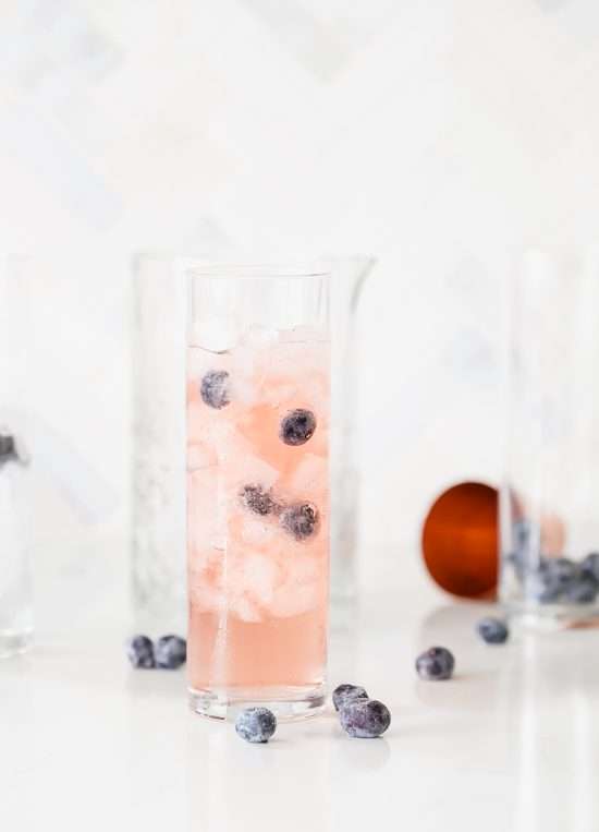Blueberry Ginger Kombucha Cocktails | Posh Little Designs