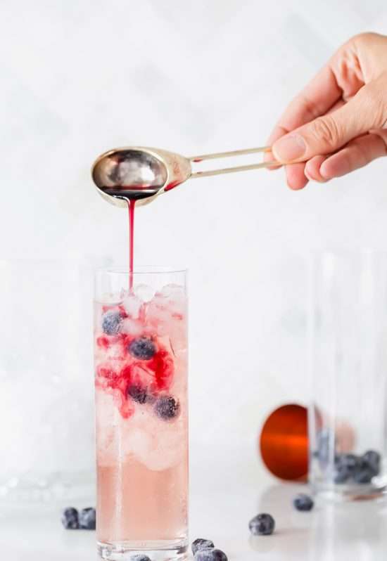 Blueberry Ginger Kombucha Cocktails | Posh Little Designs