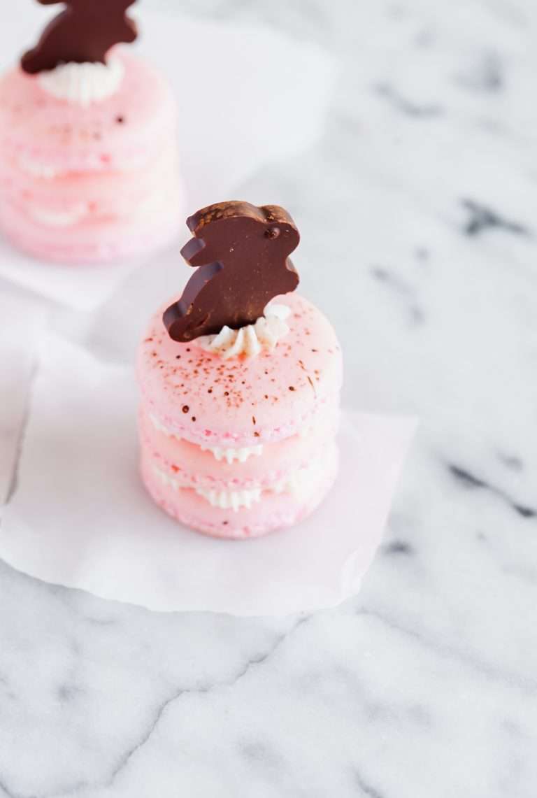 dark chocolate, bunny, french macarons, Easter desserts, recipes