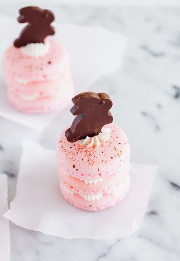 dark chocolate, bunny, french macarons, Easter desserts, recipes
