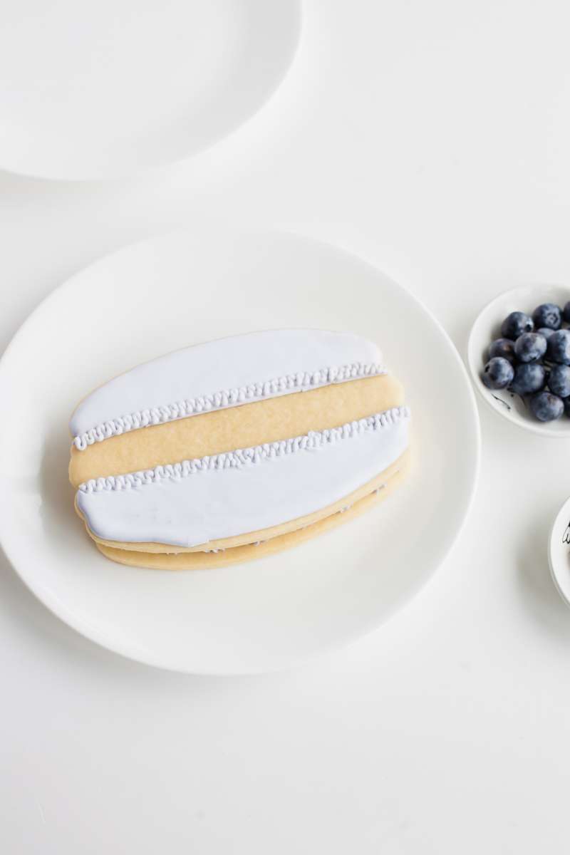 Easy Macaron Sugar Cookie Cake-Cream Tart-Blueberry