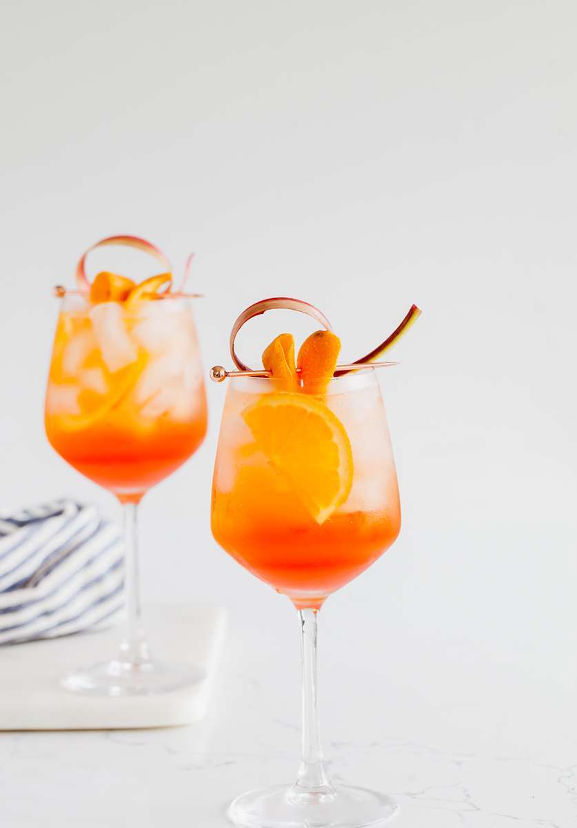 aperol spritz-rhubarb-cocktails-simple-recipes