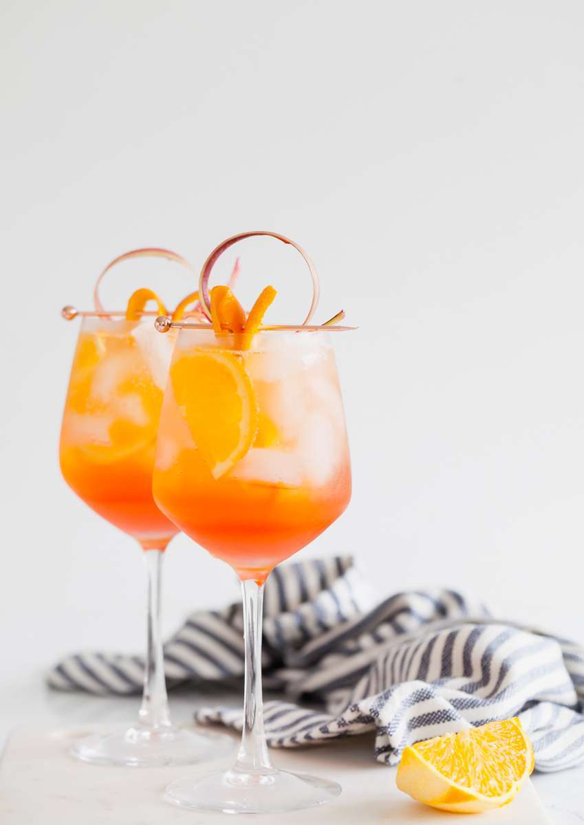 aperol spritz-rhubarb-cocktails-simple-recipes