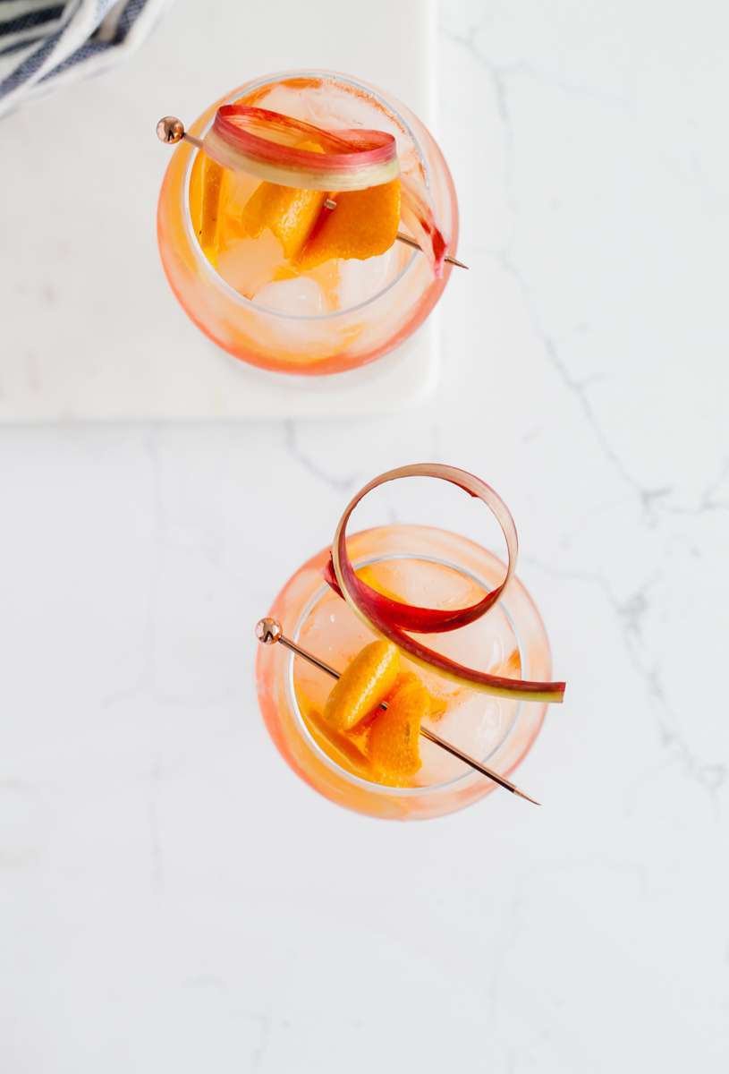 aperol spritz-rhubarb-cocktails-simple-recipes