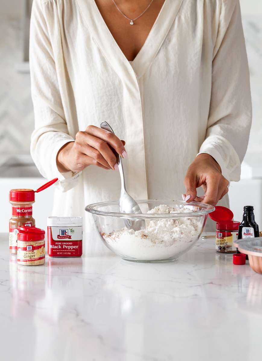 An easy recipe for Gingerbread Bundt Cakes with vanilla glaze for the holiday season