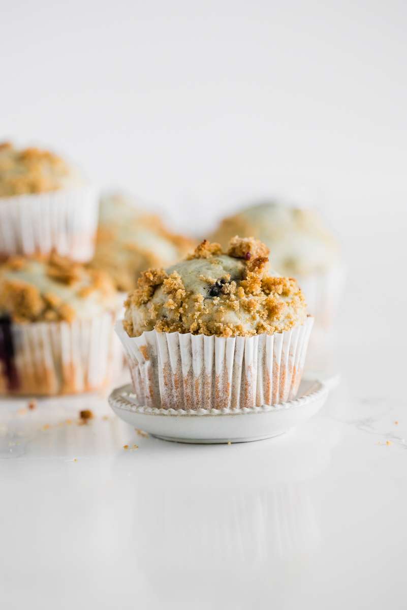 easy dairy free blueberry cinnamon streusel muffins recipe