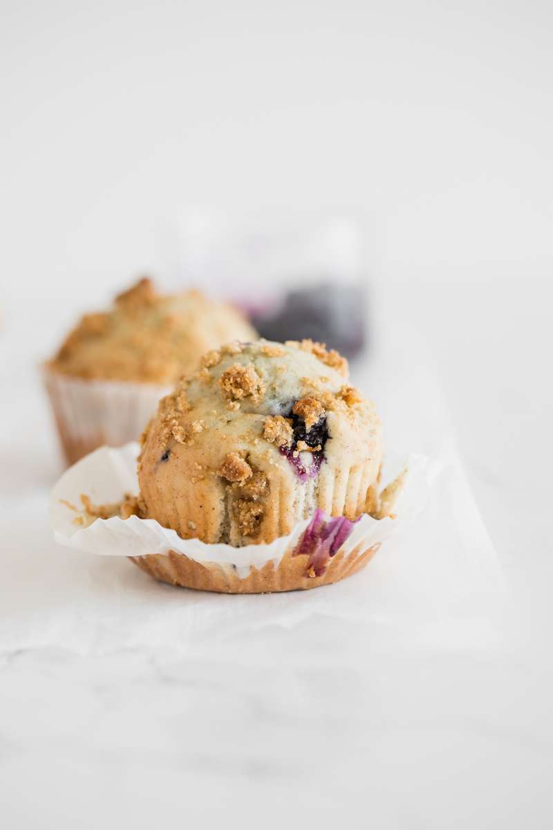 easy dairy free blueberry cinnamon streusel muffins recipe