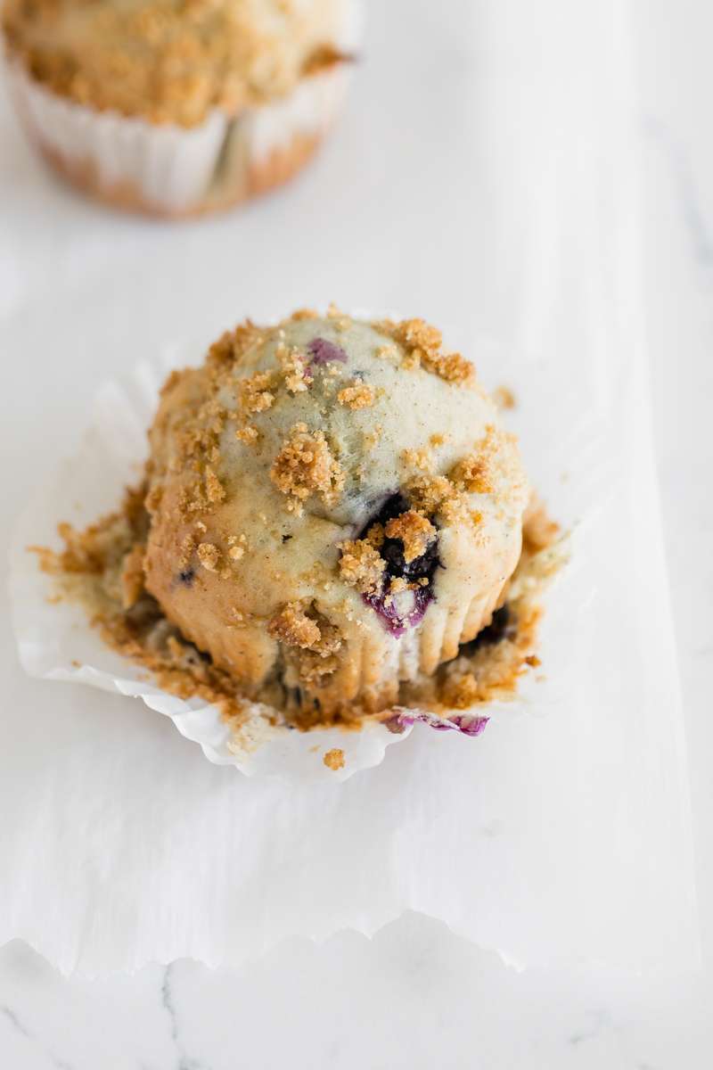 easy dairy free blueberry cinnamon streusel muffins recipe