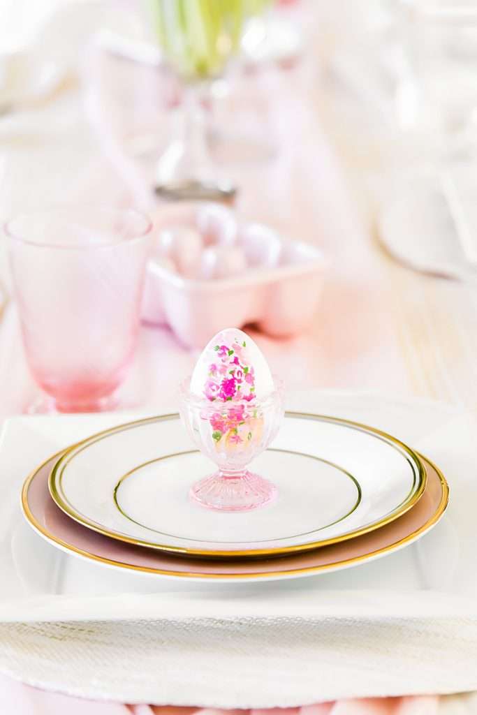 Easter Table Decoration -Posh Little Designs Easter entertaining at home - table settings DIY painted Easter eggs Posh Little Designs