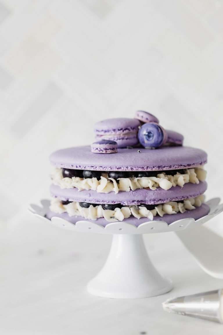 blueberry_lavender_macaron_cake_baking_recipes_summer_gluten_free_dairy_free_macarons_