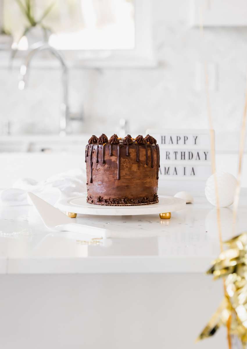 chocolate orange homemade birthday cake