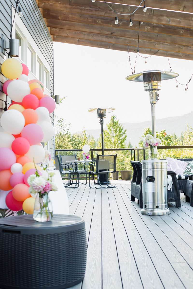tropical social distancing deck party
