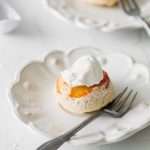 a dairy and gluten free recipe for plumcot upside down cakes with coconut whip-easy - fall desserts - baking