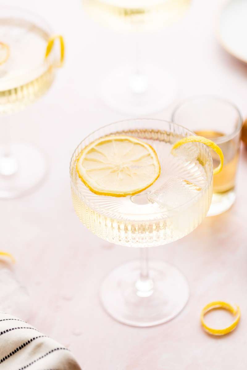 hummingbird cocktail recipe made with elderflower liqueur and champagne.