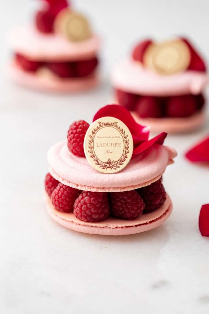 A step by step recipe for ispahan inspired macarons with raspberry, lychee and rose buttercream. Dairy and gluten free.