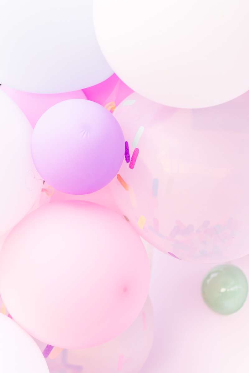 pastel balloon garland - posh little designs