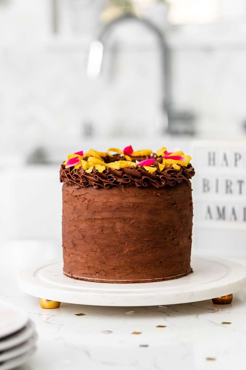 chocolate orange birthday cake - posh little designs