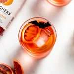 A twist on the classic Negroni infused with Blood Orange liqueur from Thatcher's Organic, and fresh blood orange, served on the rocks with dry ice for upcoming fall and halloween!