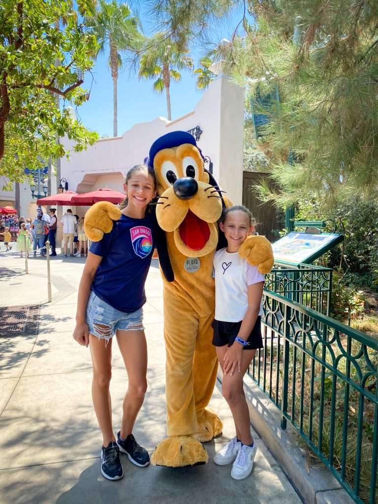 Family photo at Disneyland, California