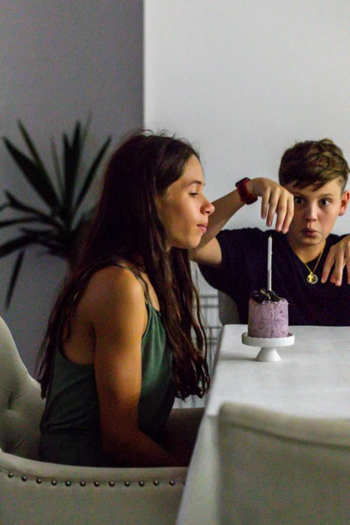 Purple, lavender summer birthday party theme for teenagers.