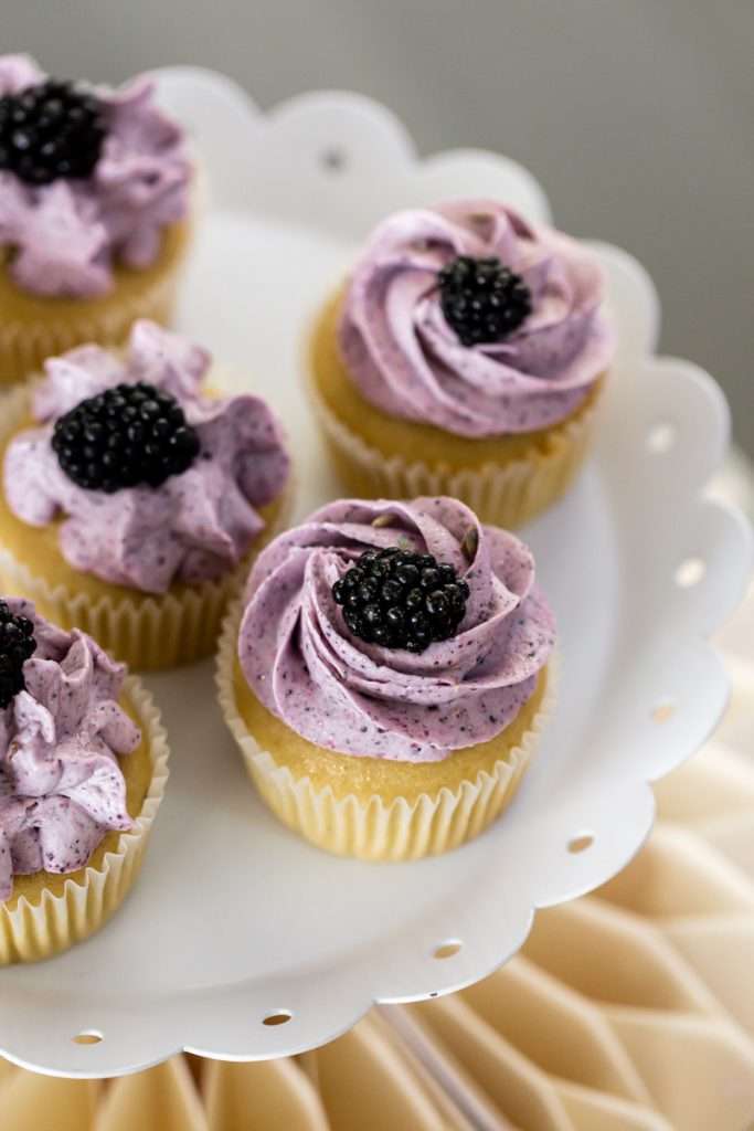 Lavender themed desserts, cupcakes, cookies and macarons