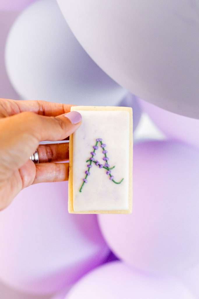 Lavender themed desserts, cupcakes, cookies and macarons