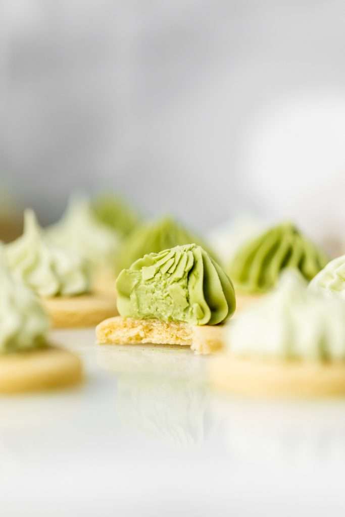 The best matcha iced sugar cookies with royal icing for the fall season. Enjoy with your favorite matcha latte.