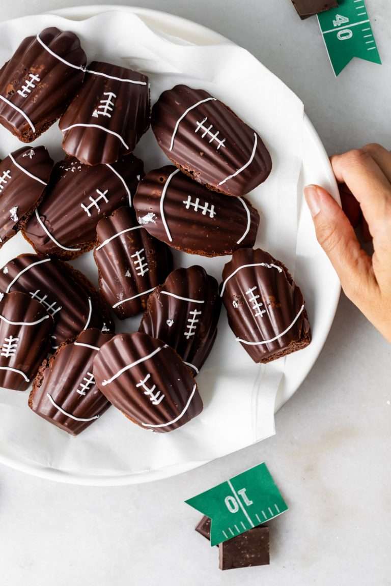 Chocolate Football Madeleines