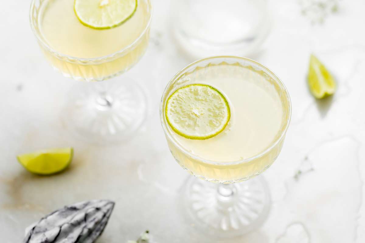 This Sparkling French Gimlet is a twist on the classic Gimlet cocktail, mixed with gin, lime juice, elderflower liqueur and champagne. The recipe is ready in under 5 minutes and the drink is perfect for the spring season and entertaining!