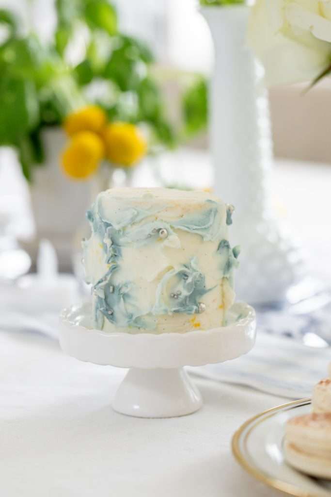 Amalfi Coast themed birthday dinner party desserts.