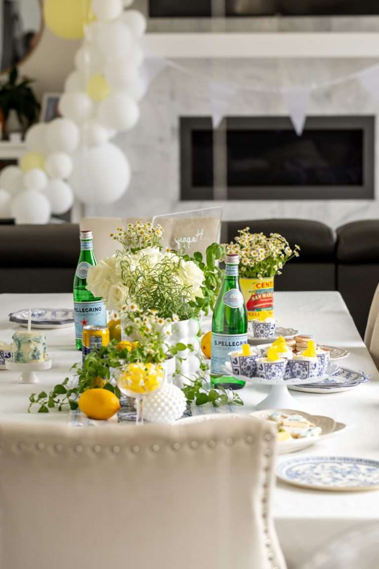 Amalfi Coast themed birthday dinner party complete with Italian inspired decor, table settings and desserts! A trendy party theme for teens.