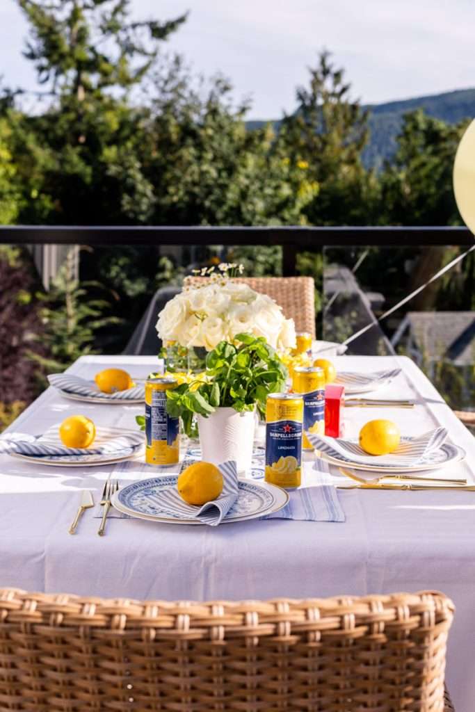 Amalfi Coast themed birthday dinner party complete with Italian inspired decor, table settings and desserts! A trendy party theme for teens.
